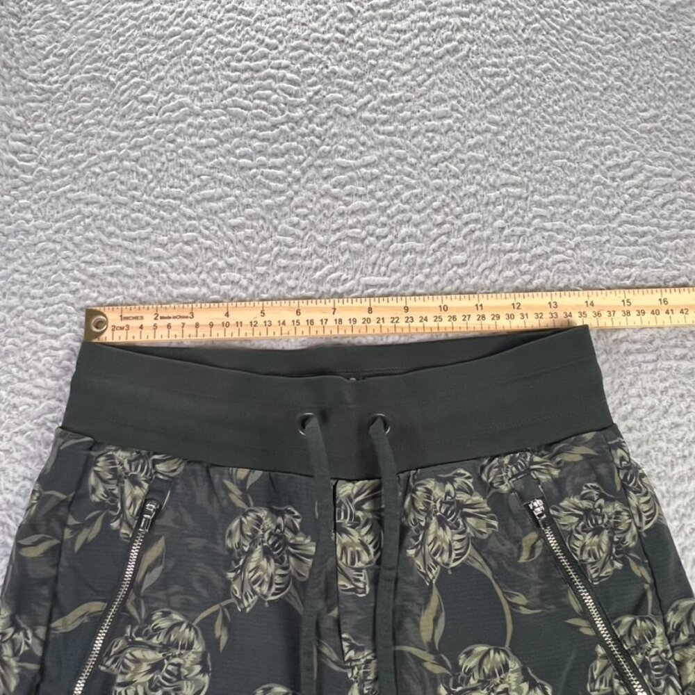 Athleta Trekkie North Joggers Womens 2 Green Floral Printed Athletic Casual - Picture 3 of 8